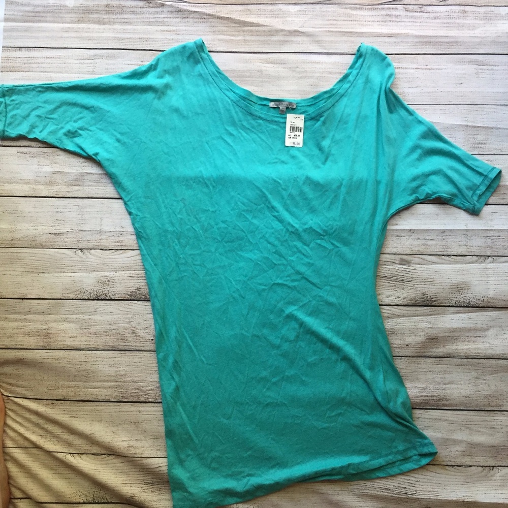 Turquoise Asymmetrical Top NWT